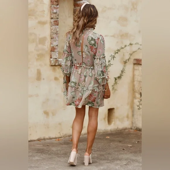 MAKE IT OBVIOUS DRESS MOCHA  Hello Molly mini dress size US 2 open back - Picture 6 of 13